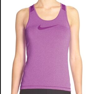 Nike Pro Tank Top Womens Medium Purple Sleeveless Scoopneck Racerback Dri Fit